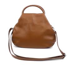 tas cognac leer