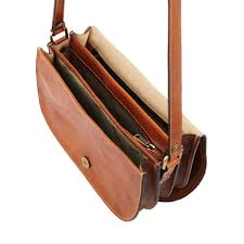 leren tas cognac dames