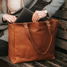 shopper leren tas