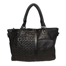 zwarte leren tas dames