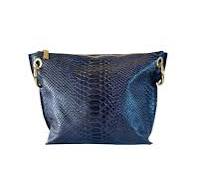 tas blauw leer