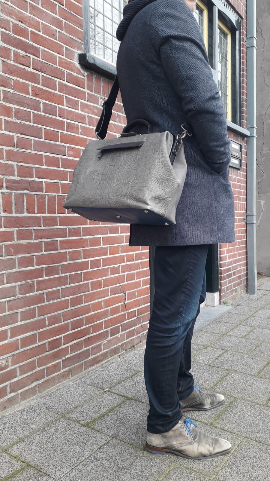 laptoptas heren leer