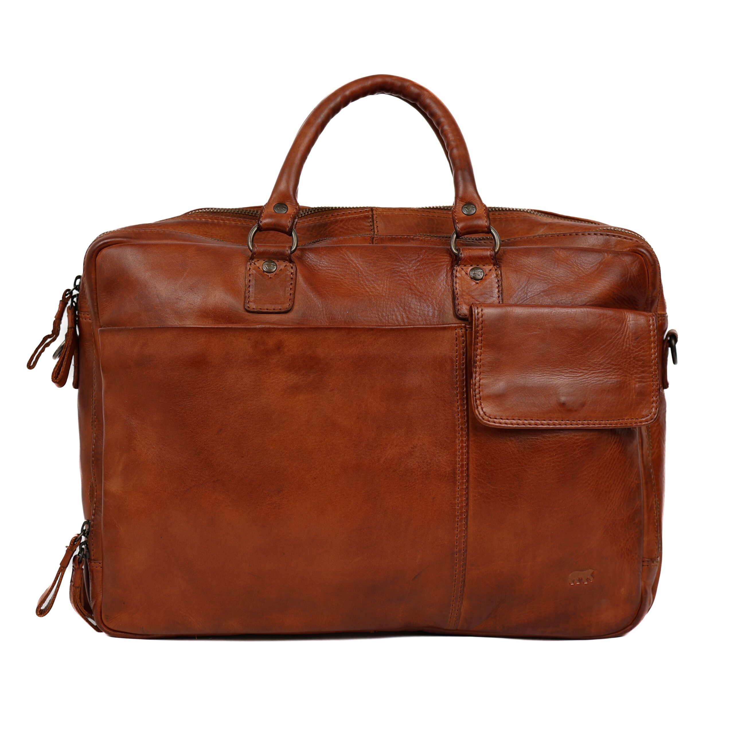 laptoptas mannen leer