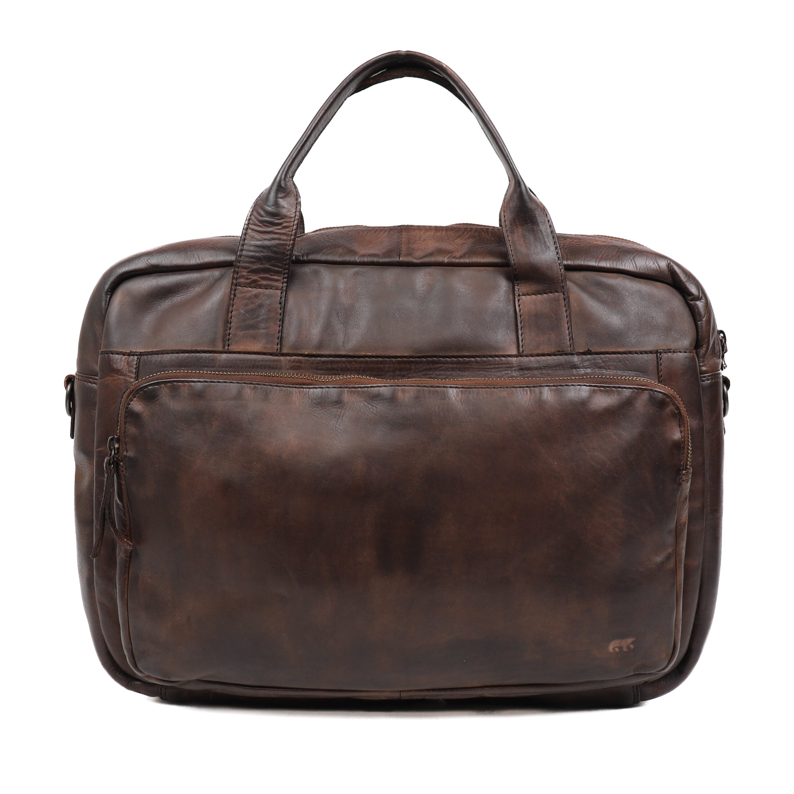 leren laptoptas mannen