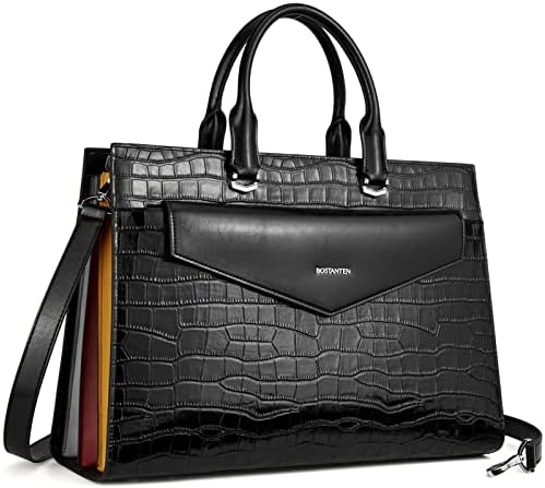zwarte leren laptoptas